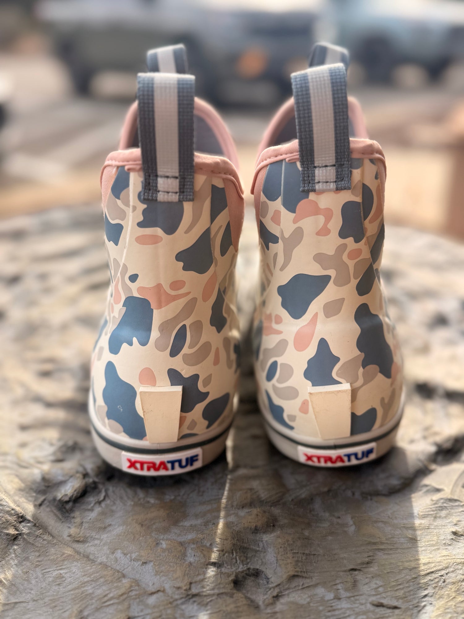 XtraTuf Women’s 6in Ankle Deck Boot - Ivory Duck Camo