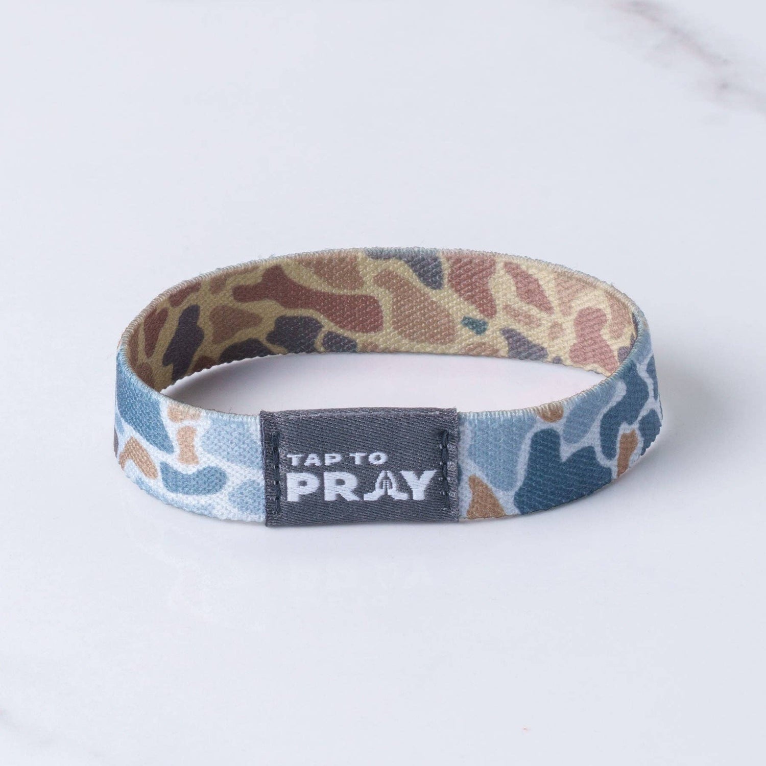 Tap To Pray® Wristband – River Rock Camo - Sahara and Copper