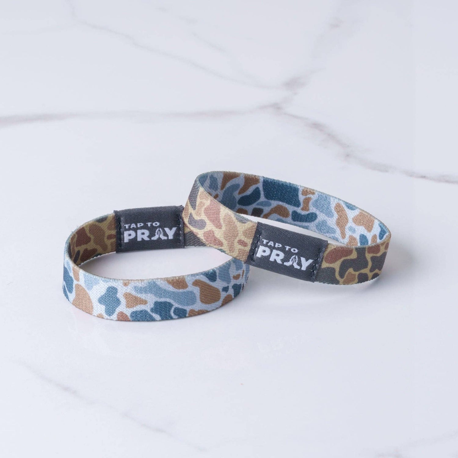 Tap To Pray® Wristband – River Rock Camo - Sahara and Copper