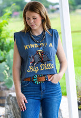 Big Dillo Boxy Tank- Navy