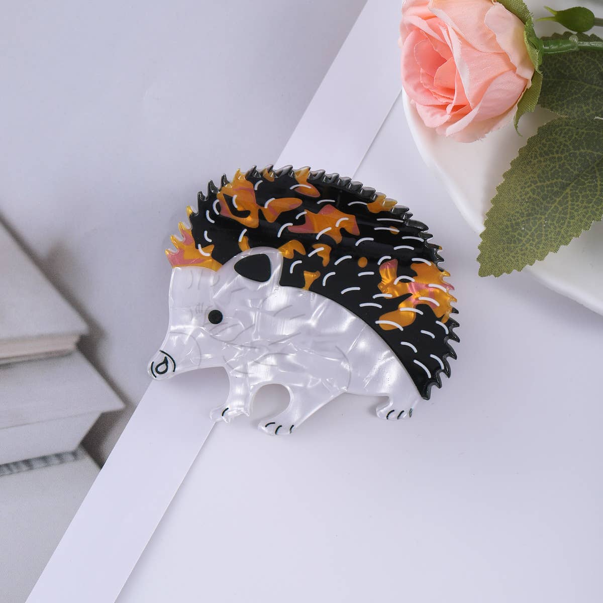 Hedgehog Animal Hair Claw Clip