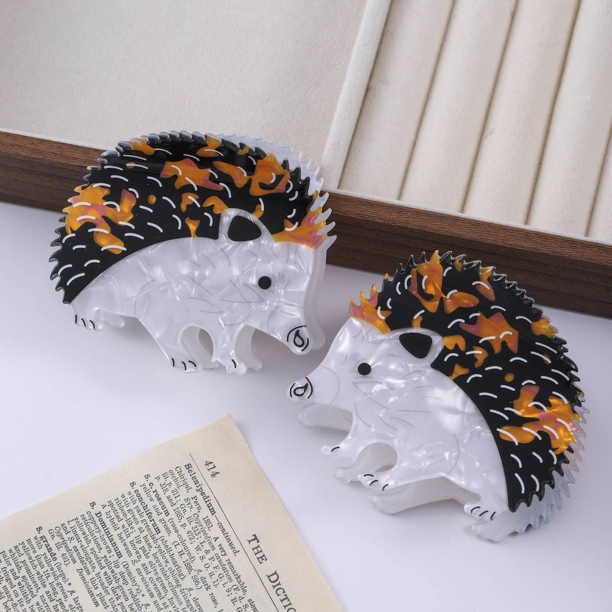 Hedgehog Animal Hair Claw Clip