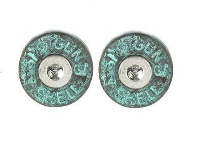 Tarnished Bullet Earrings Shotgun Shell