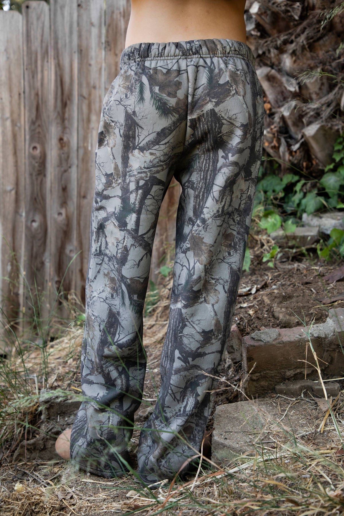 Woodland Camo Cloud Fleece Wide Leg Sweatpants